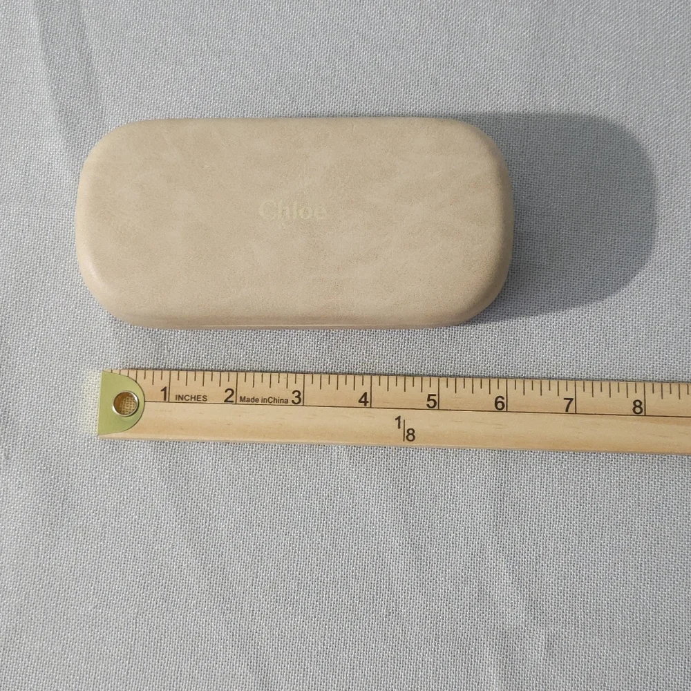 Chloé Beige Eyeglass Case Designer Sunglass‎ Hard Shell Protective Travel Case